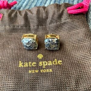 *Final Price* Gold Square Stud Confetti Earrings